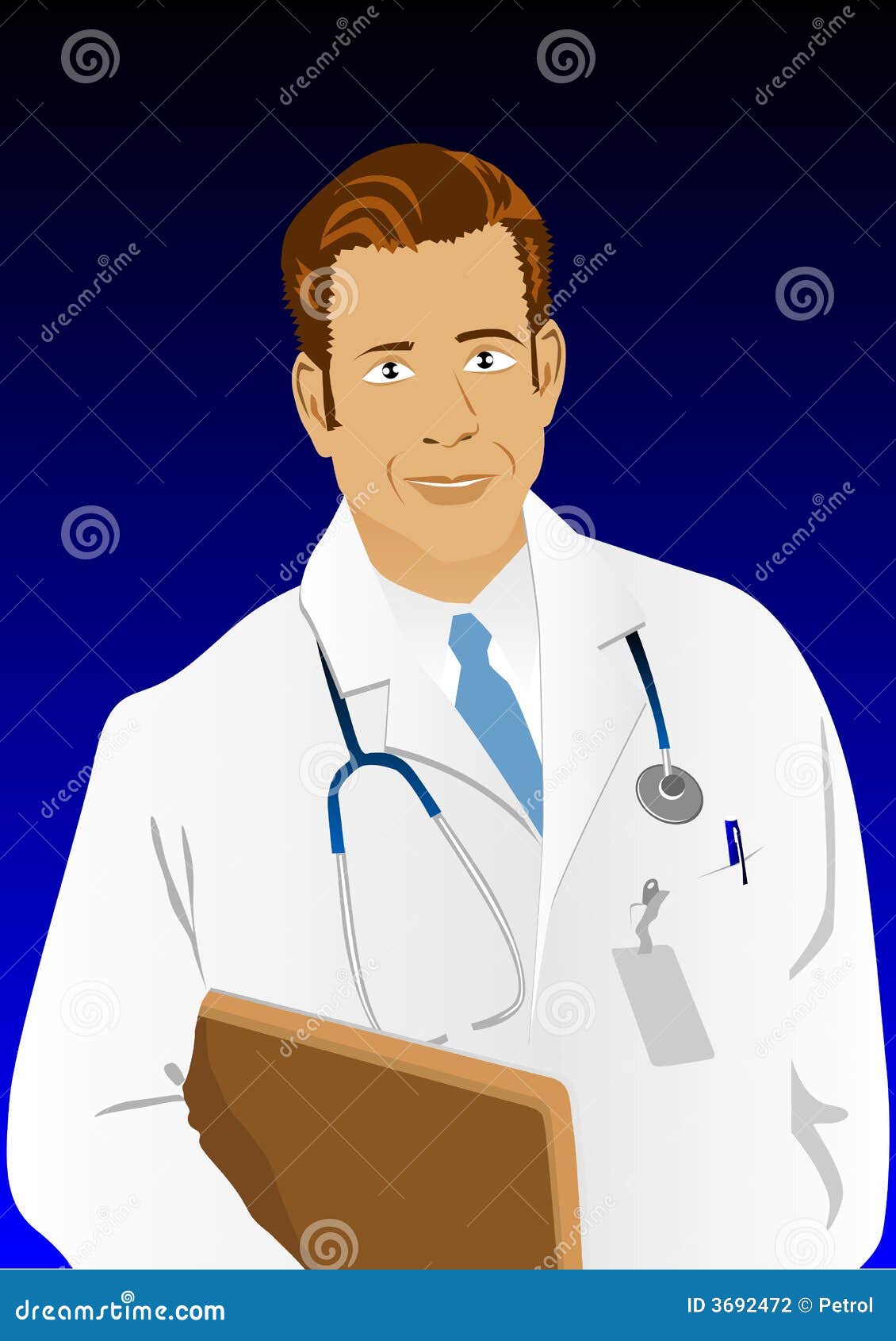 Doctor stock vector. Illustration of smile, hospital, healthy - 3692472