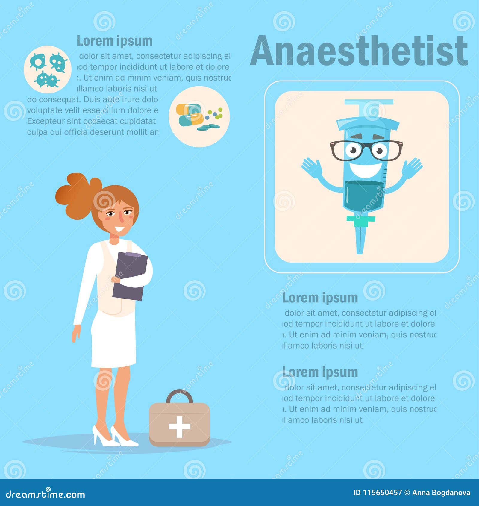 doctor anaesthetist . cartoon