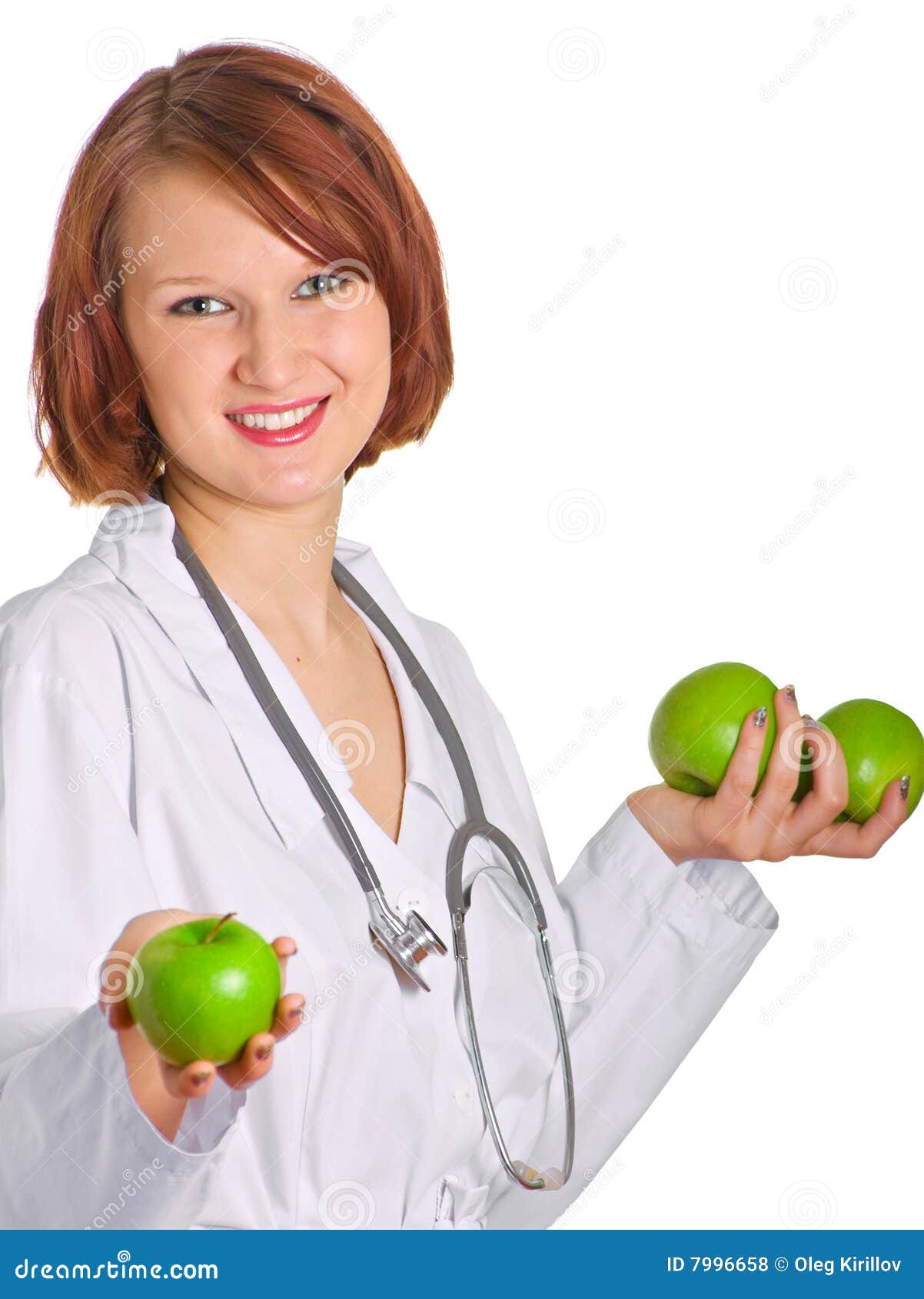 Doctor with apples stock photo. Image of doctor, medicine 7996658