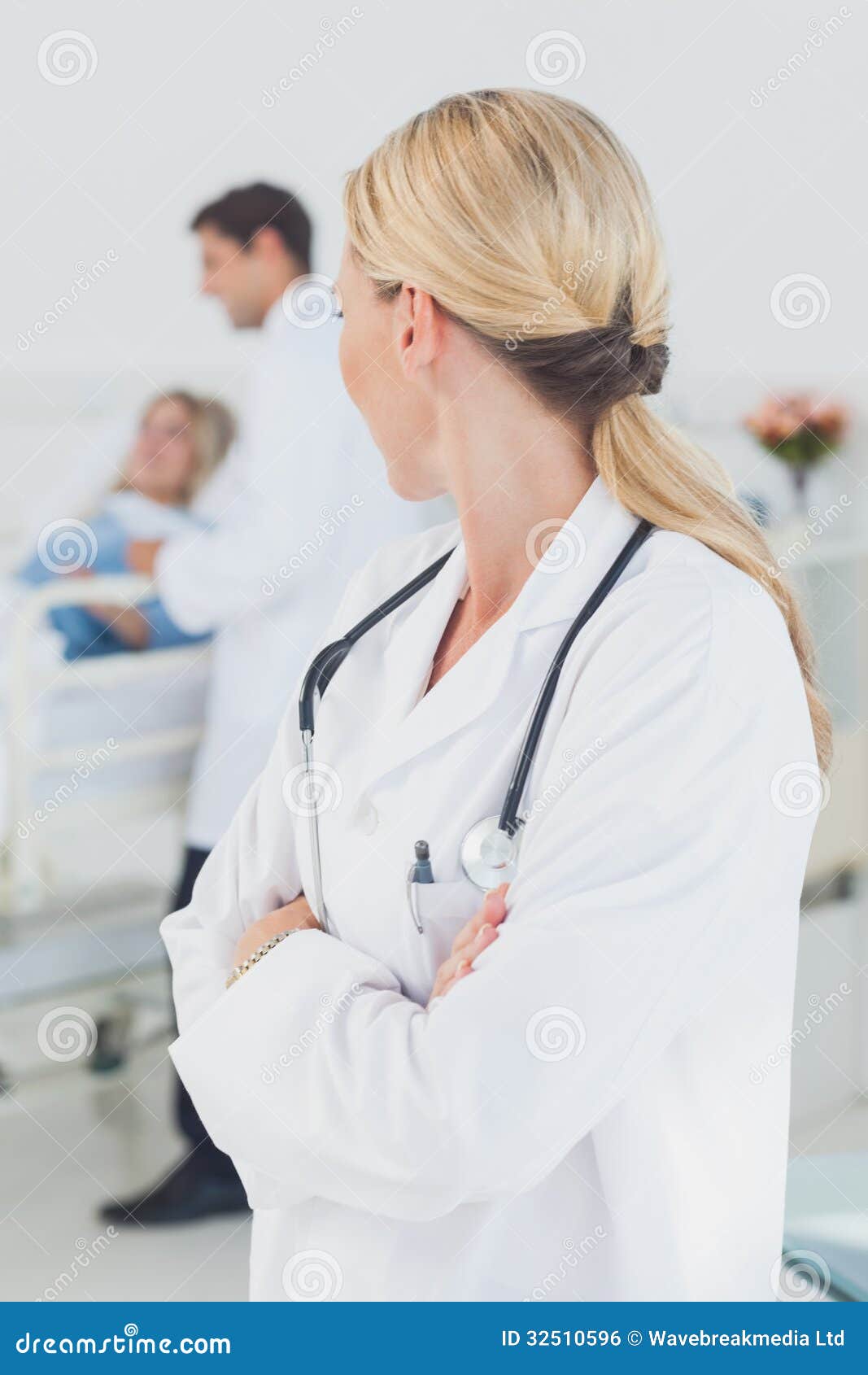 Doctor with Arms Crossed Standing Stock Photo Image of adult