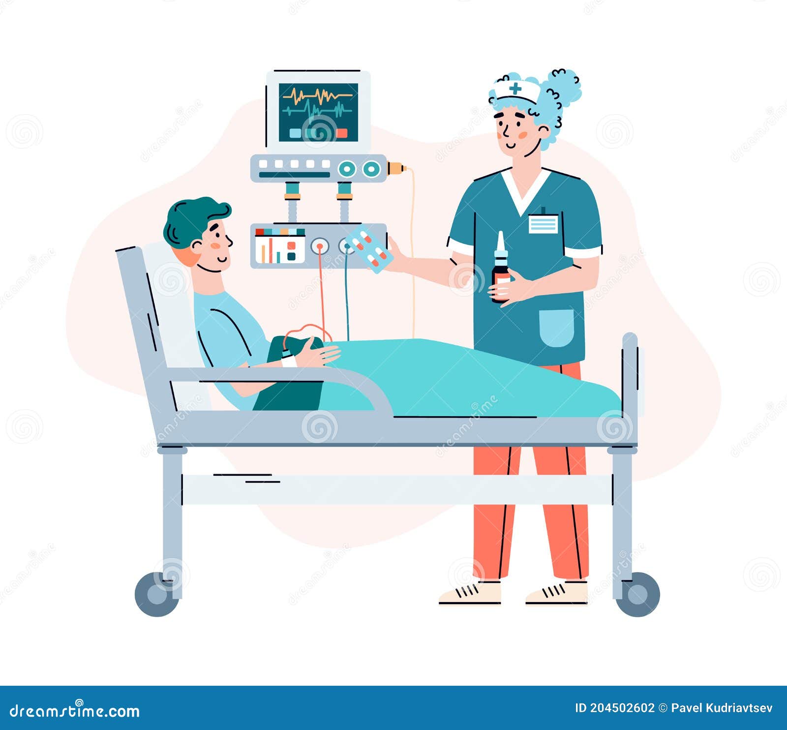 Doctor Character Advising Patient in Hospital Cartoon Vector Illustration. Stock Vector - Illustration of care, professional: 204502602 Doctor Character Advising Patient in Hospital Cartoon Vector Illustration. Stock Vector - Illustration of care, professional: 204502602
