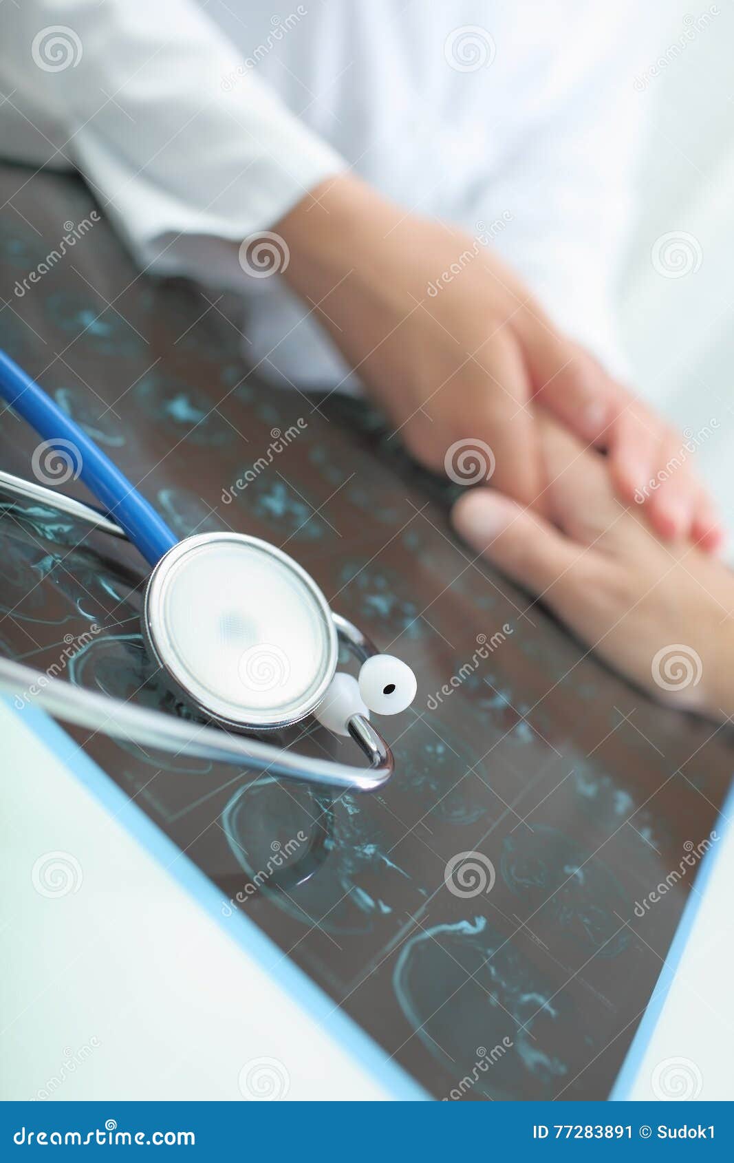 doctor consolating patient diagnosed with an incurable disease
