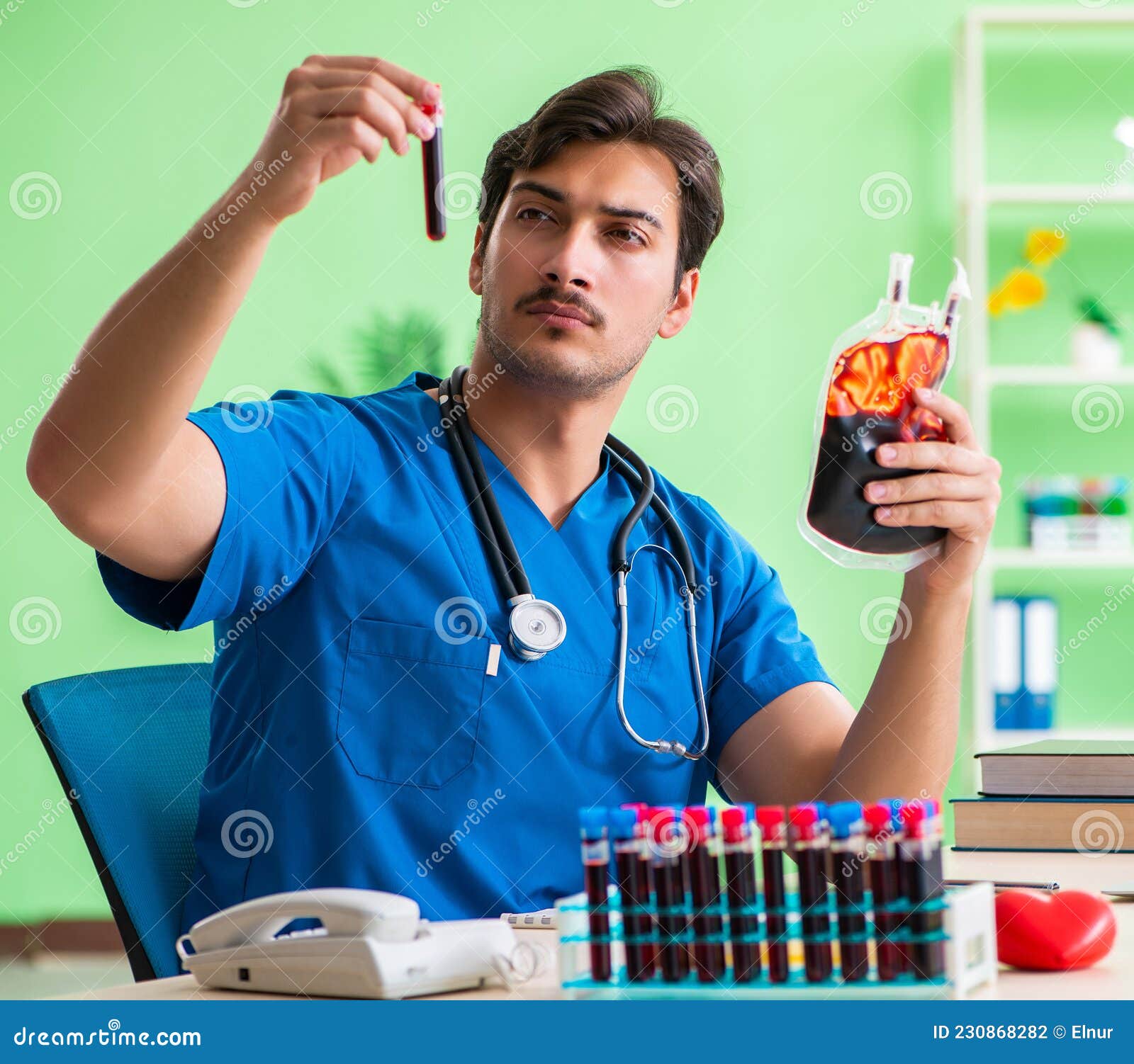 Doctor Doing Blood Analysis in the Lab Stock Photo Image of checking