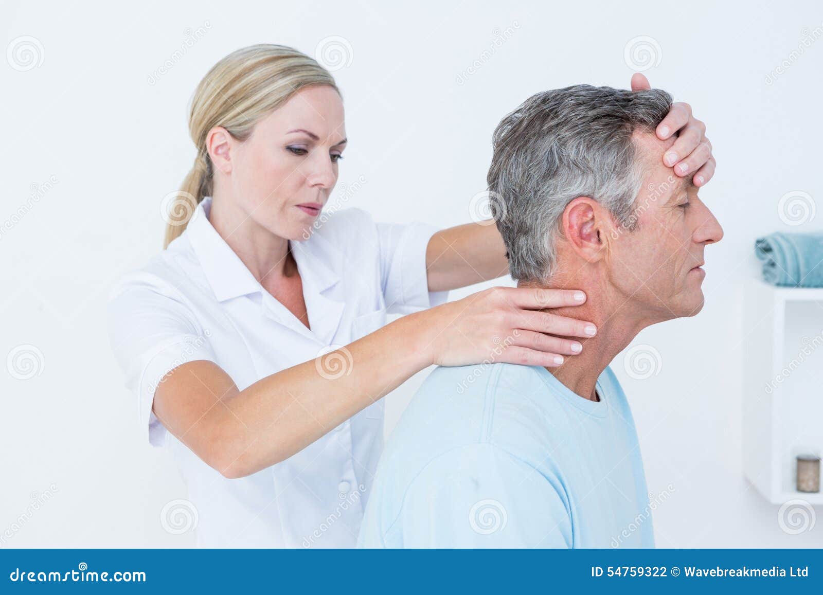 Doctor Doing Neck Adjustment Stock Photo Image of doctor, patient