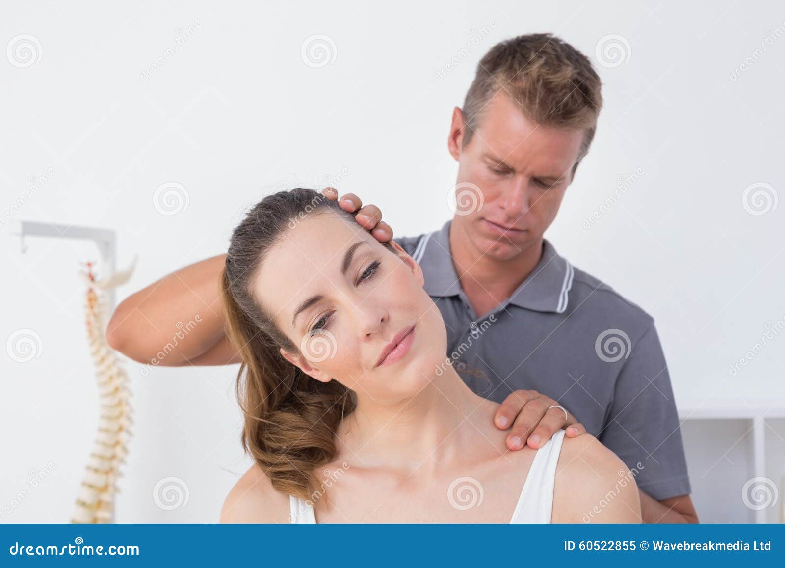 Doctor Doing Neck Adjustment Stock Image Image of hurt, chiropractic