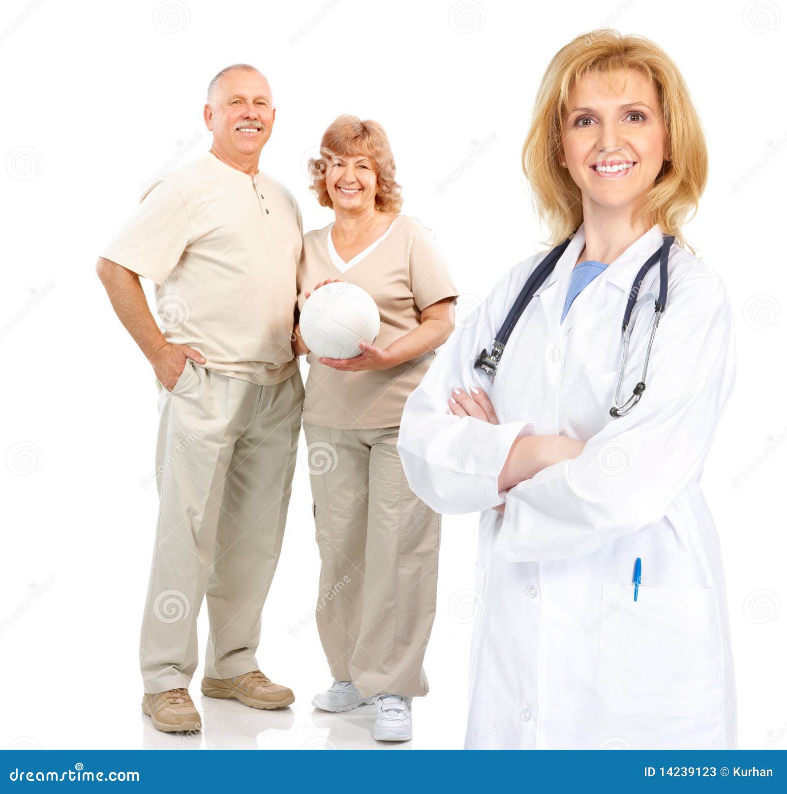 Doctor And Elderly Couple Royalty Free Stock Images 