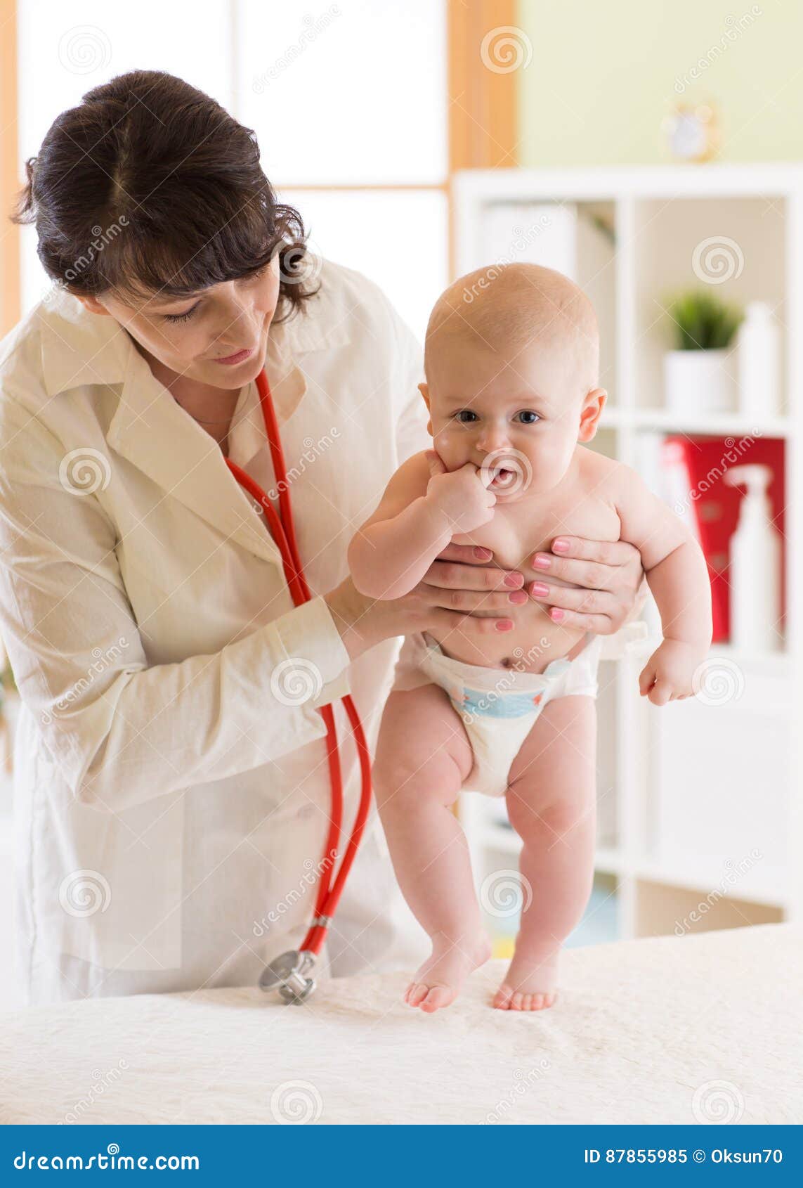 Doctor Examining A Baby In A Hospital Stock Image Image Of Hand