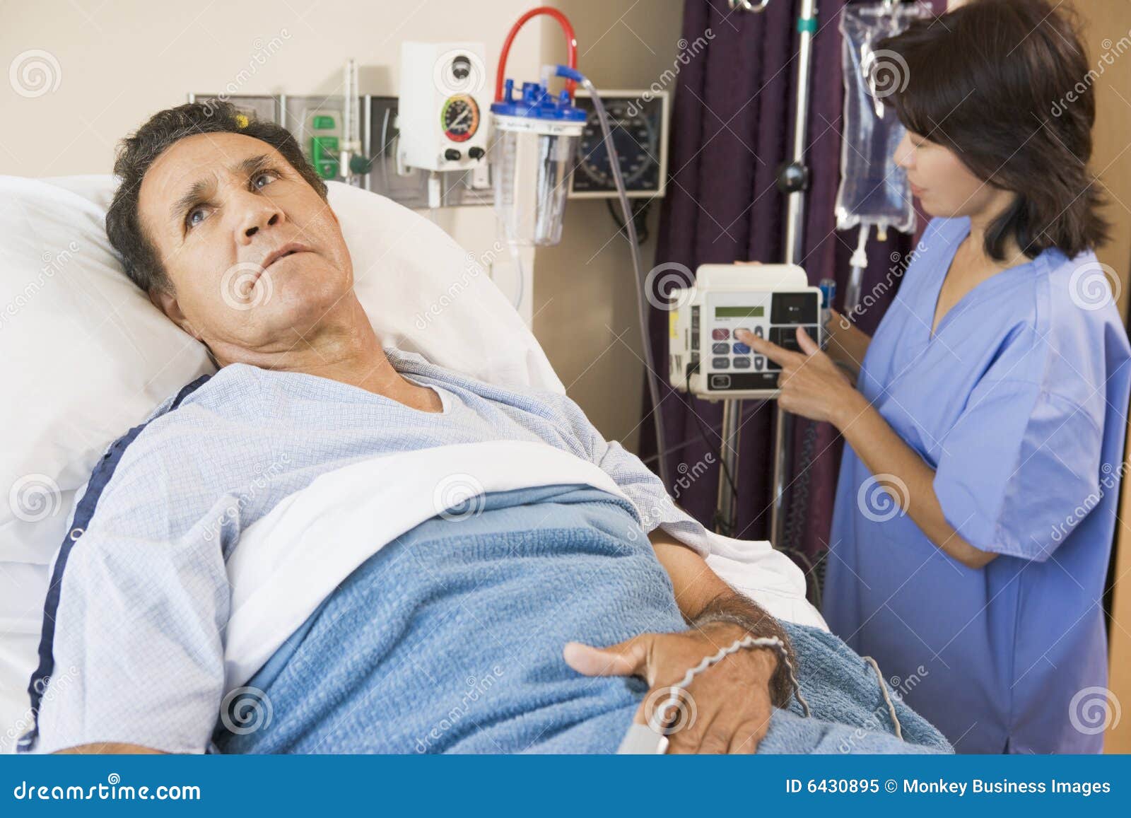 Doctor Helping Middle Aged Man Stock Image Image of illness, nervous