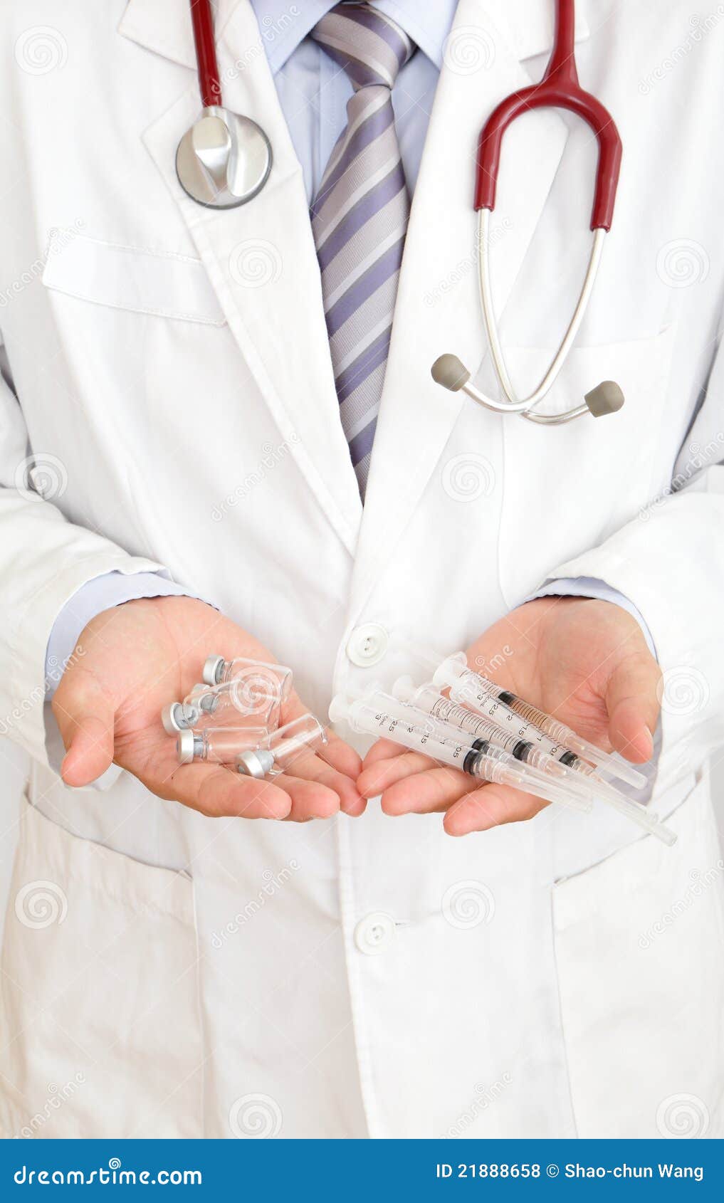 A doctor holding injector stock photo. Image of equipment 21888658