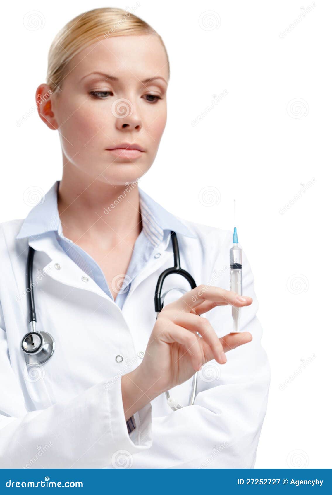 Doctor holds a syringe stock image. Image of grave, medical 27252727