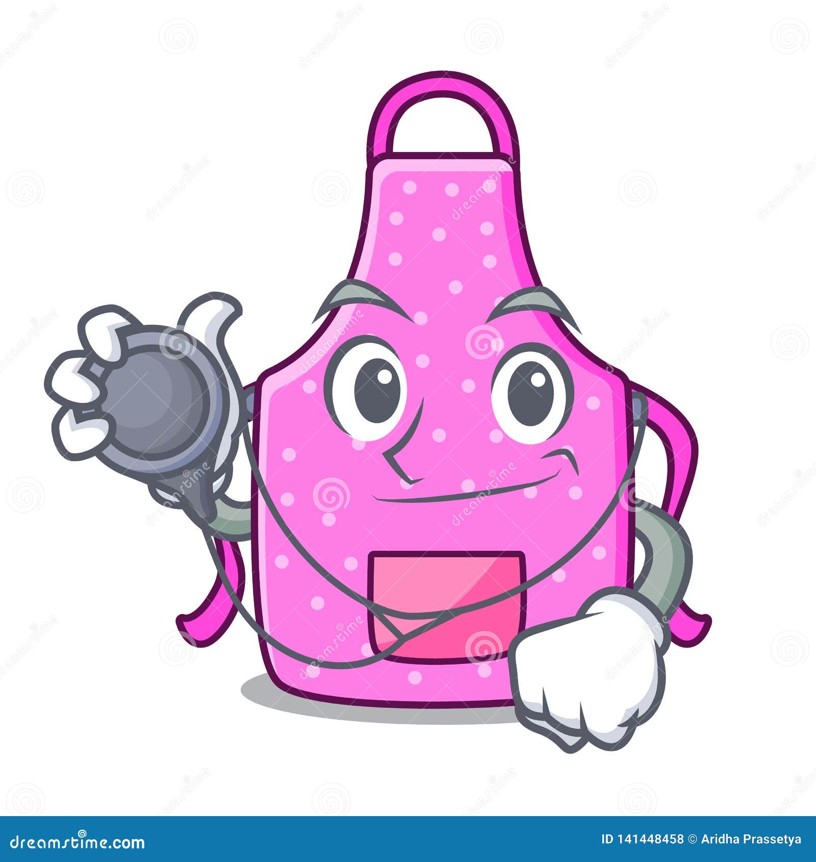 Doctor Kitchen Apron Isolated the with Cartoon Stock Vector