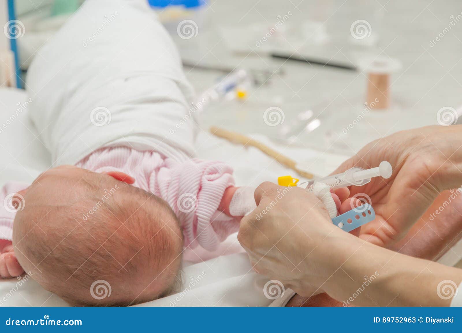 Doctor Making Drainage for Newborn Baby Editorial Stock Photo Image of closeup, doctor 89752963
