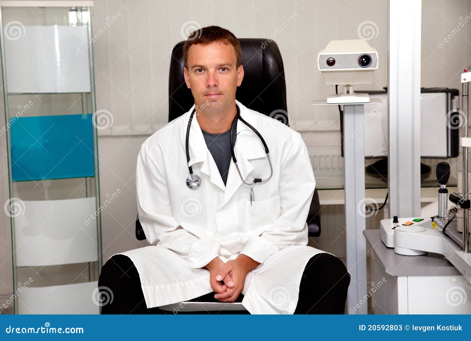 Doctor Man with Stethoscope Stock Image Image of ophthalmic, modern