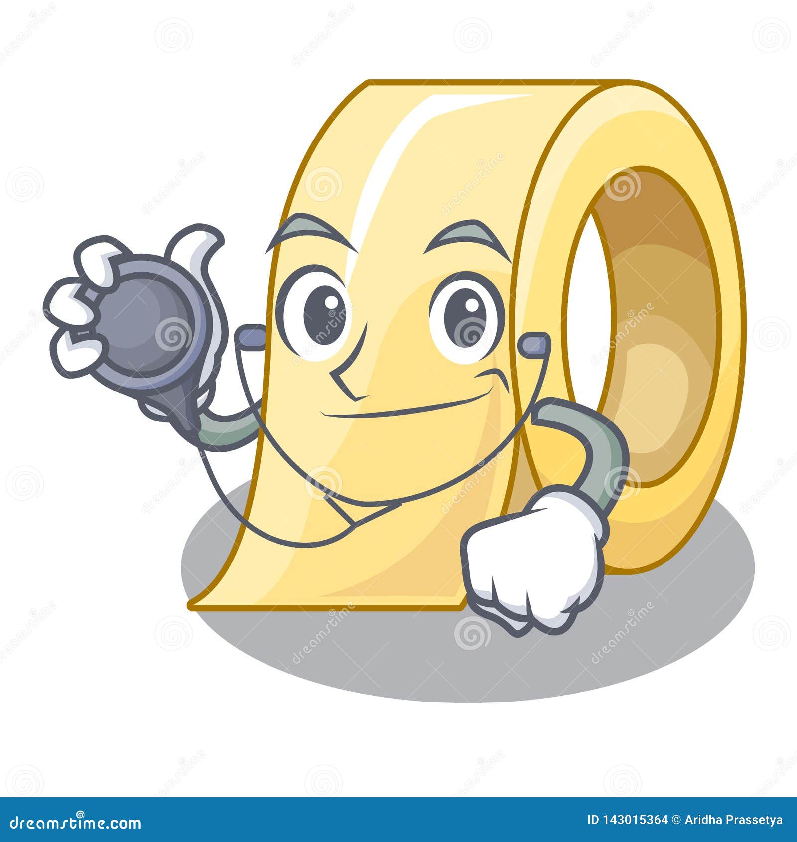 Doctor Masking Tape in the Shape Characters Stock Vector Illustration