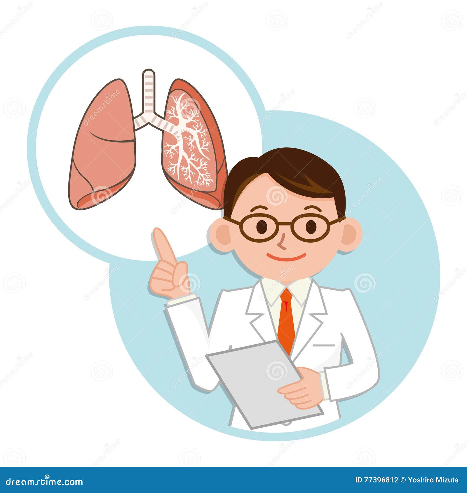 Touhou Delincuente Tía Doctor Para Una Descripción De Los Pulmones Ilustración del Vector -  Ilustración de medicina, médico: 77396812