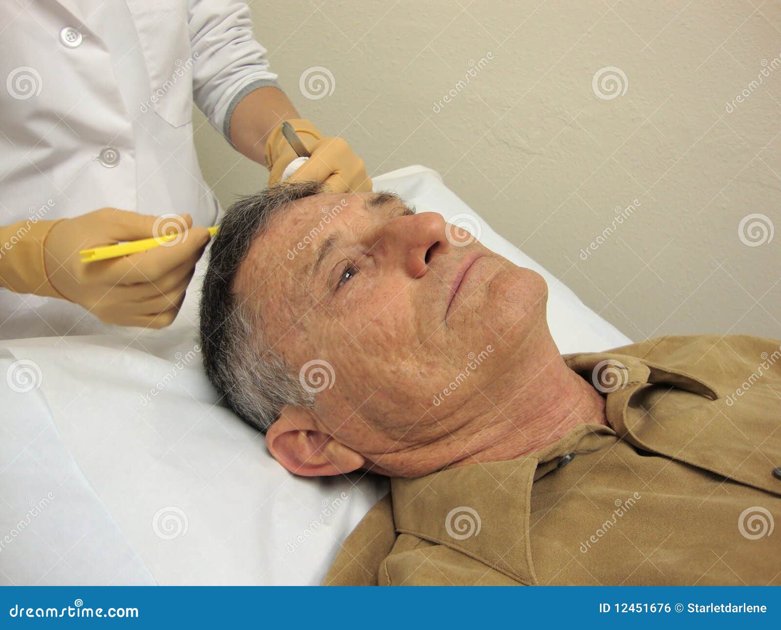doctor performing medical procedure