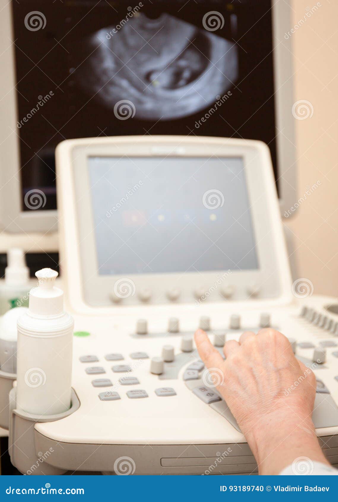 Specialized Gyno Exam - Doctor Performing An Ultrasound Examination Stock Photo ...