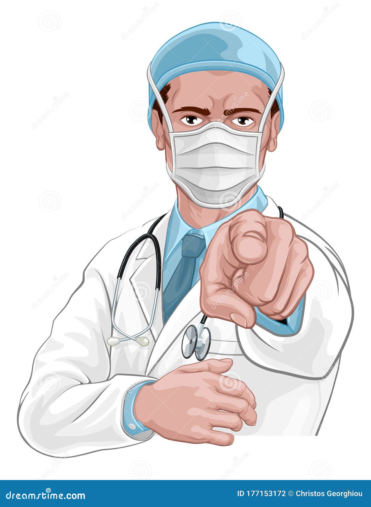 doctor wants or needs you pointing medical concept