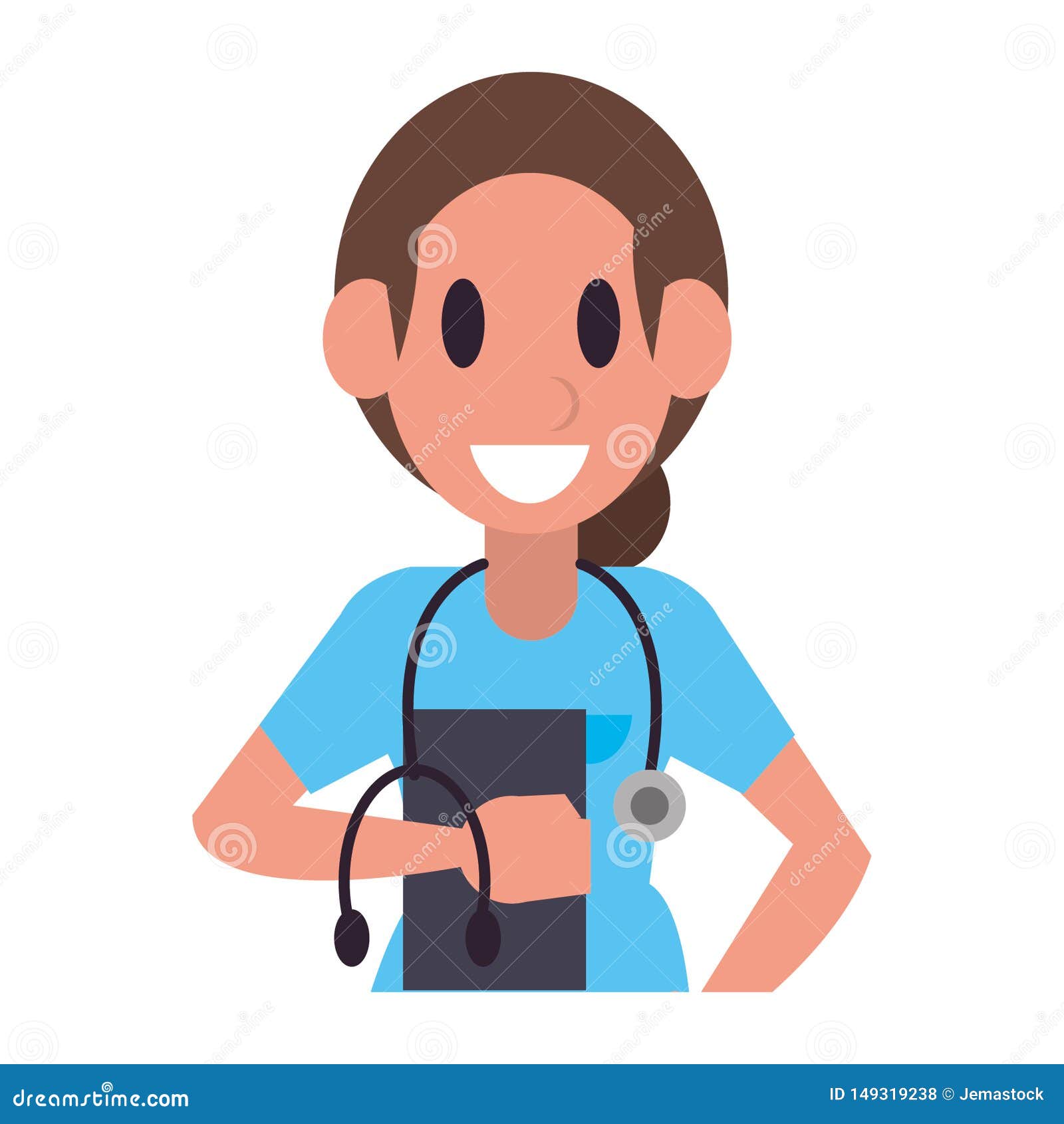 Doctor Professional Character Cartoon Stock Vector - Illustration of profile,  business: 149319238