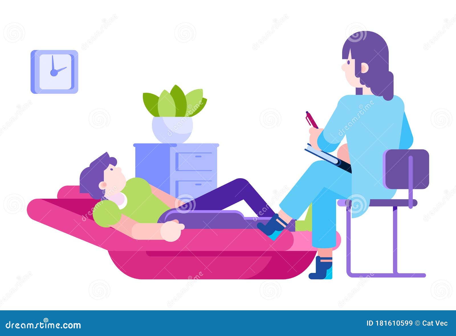 Cartoon Psychiatrist Reading Newspaper Vector Illustration Stock cartoon-psychiatrist-reading-newspaper-vector-illustration-stock