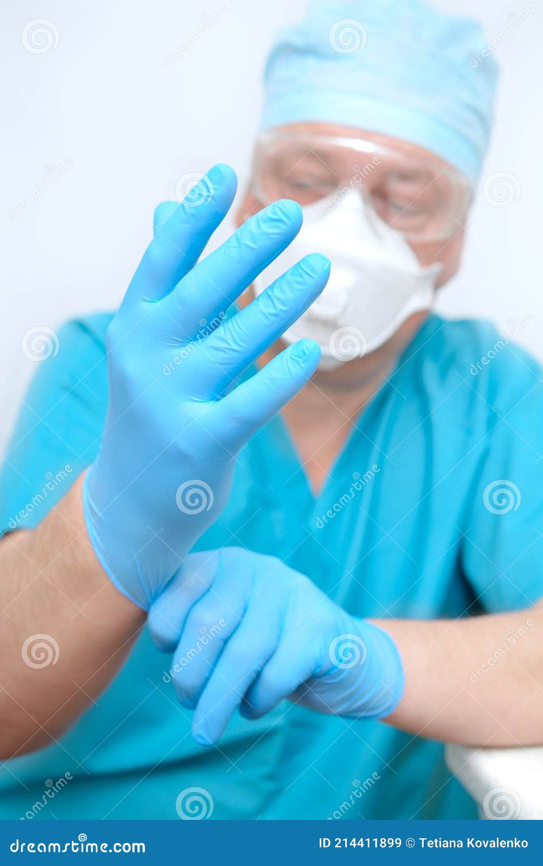 Sterile Gloves And Sanitizer Next To The Laptop. Cleanliness And