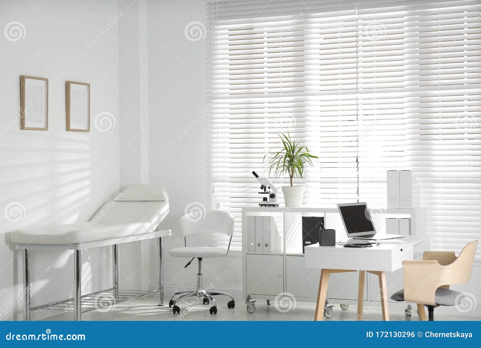 doctor`s office interior with workplace in clinic