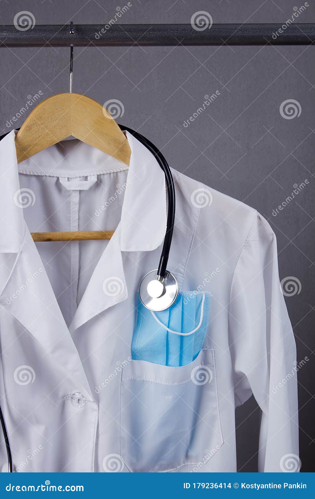 Doctor’s white coat stock photo. Image of wall, uniform 179236414