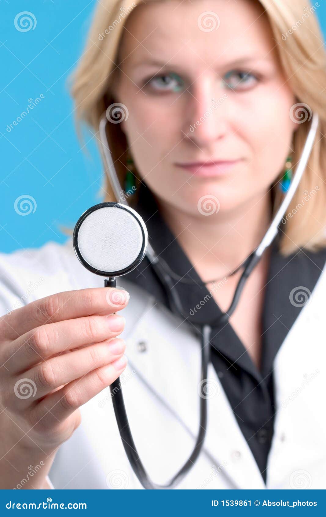 Doctor with stethoscope stock image. Image of stethoscope 1539861