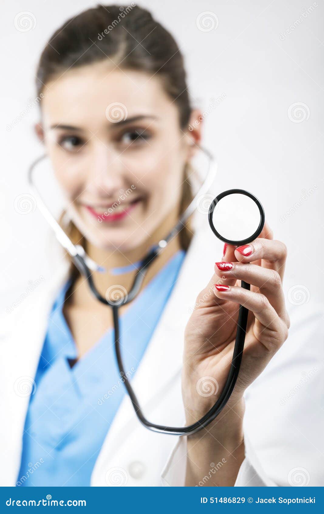 Doctor with stethoscope stock image. Image of background 51486829