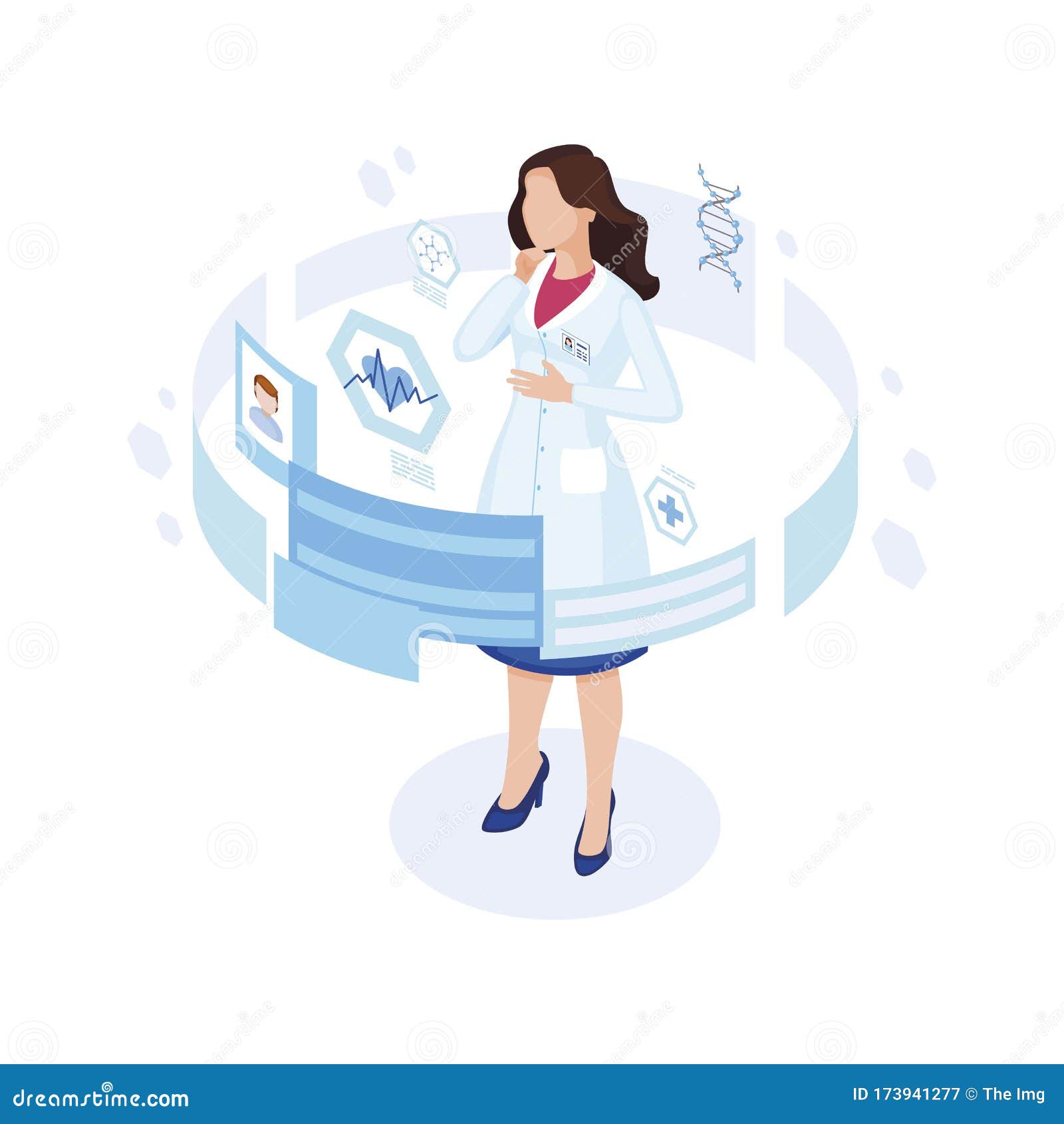 Doctor Studying Patient Profile Isometric Illustration. Futuristic Working Place with Augmented Reality Options Stock Vector - Illustration of place, health: 173941277 Doctor Studying Patient Profile Isometric Illustration. Futuristic Working Place with Augmented Reality Options Stock Vector - Illustration of place, health: 173941277