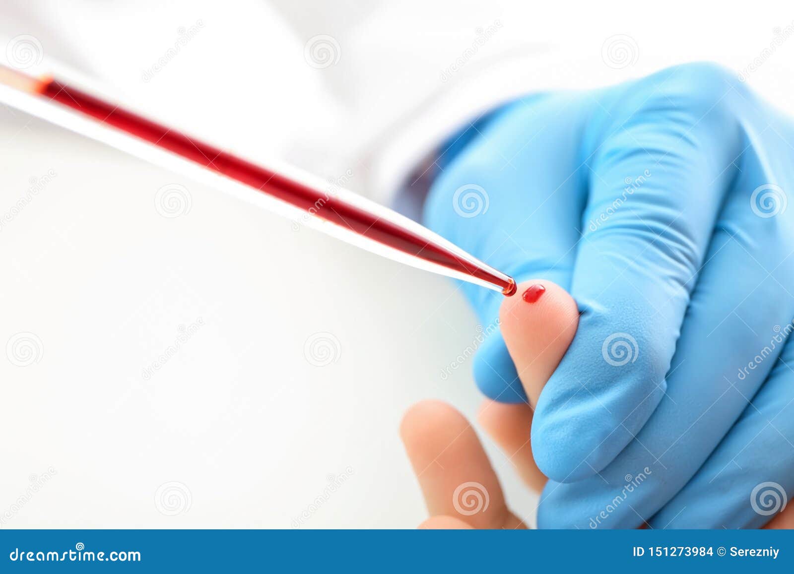 Doctor Taking Blood Sample for Test, Closeup Stock Photo Image of