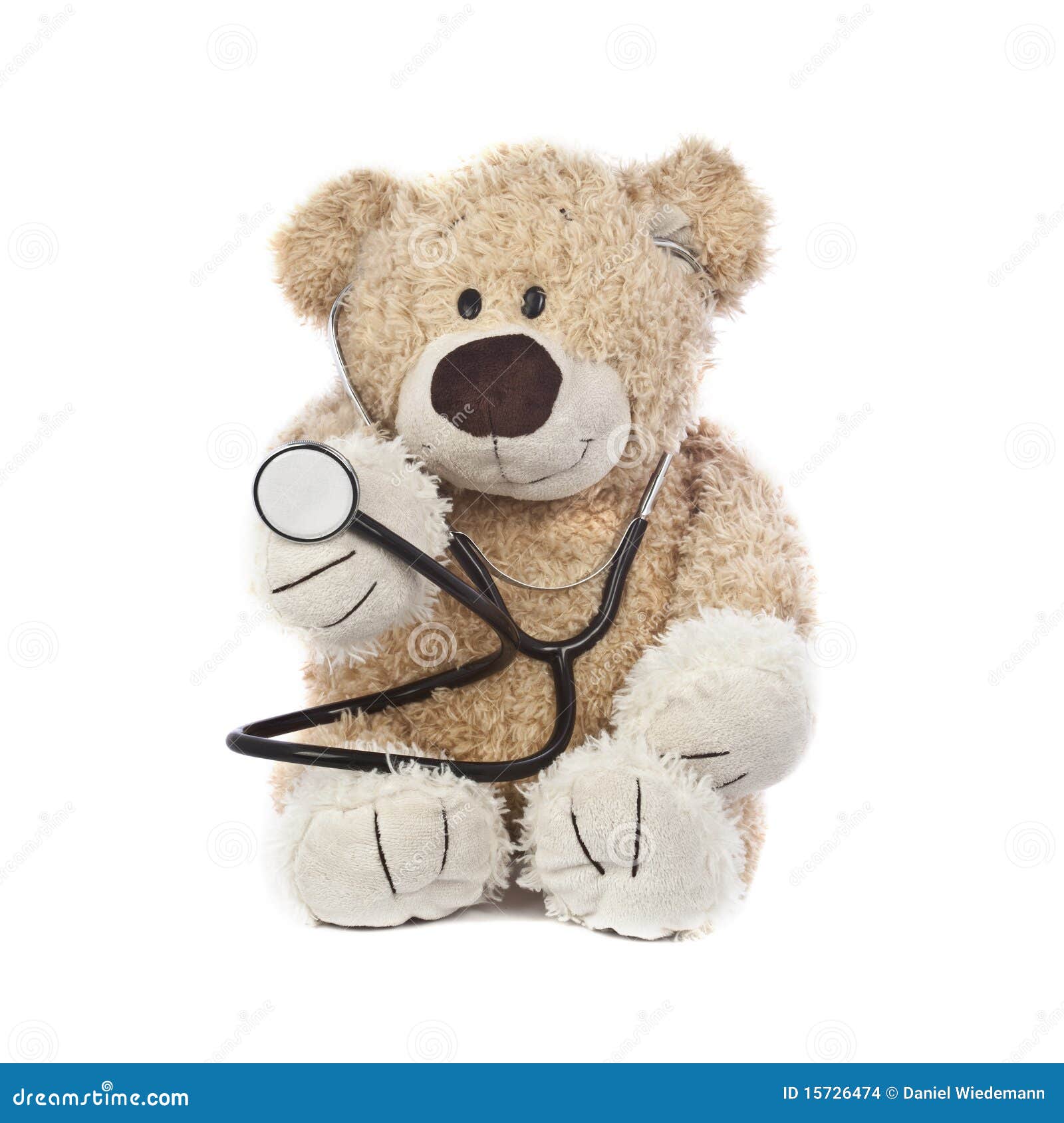 doctor teddy bear with stethoscope