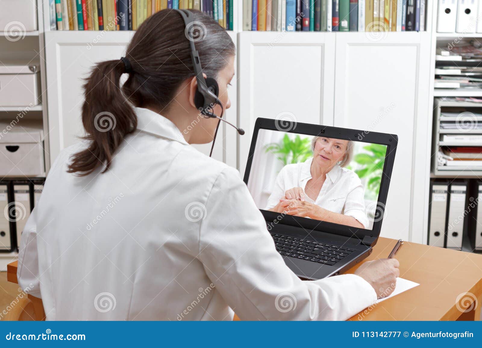 doctor video call patient teledermatology