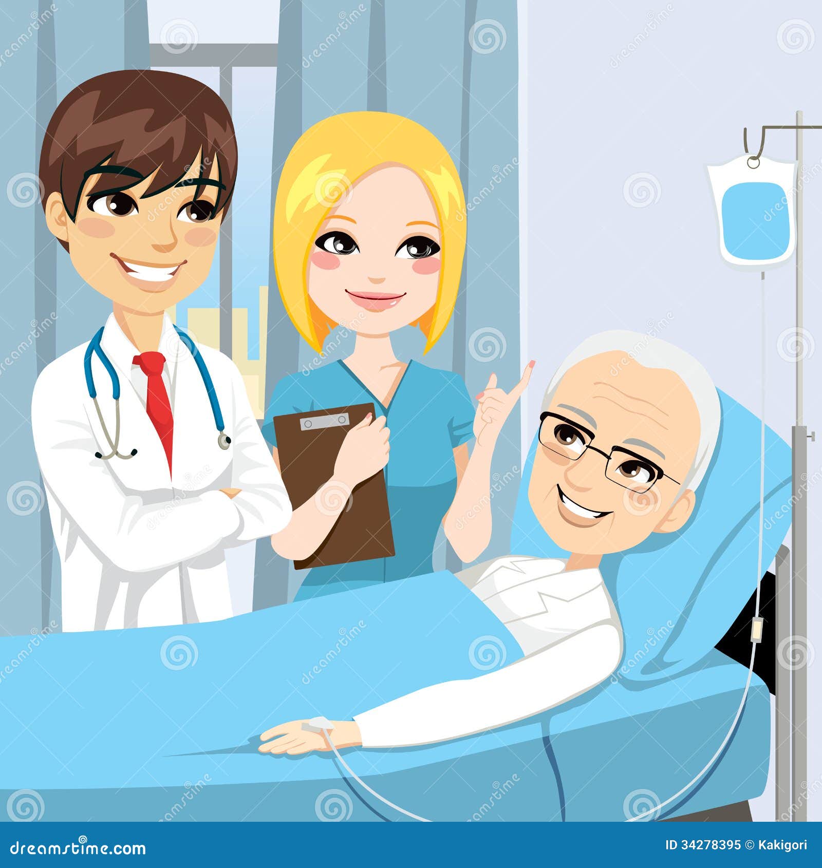 on hospital bed receiving intravenous chemotherapy cancer treatment