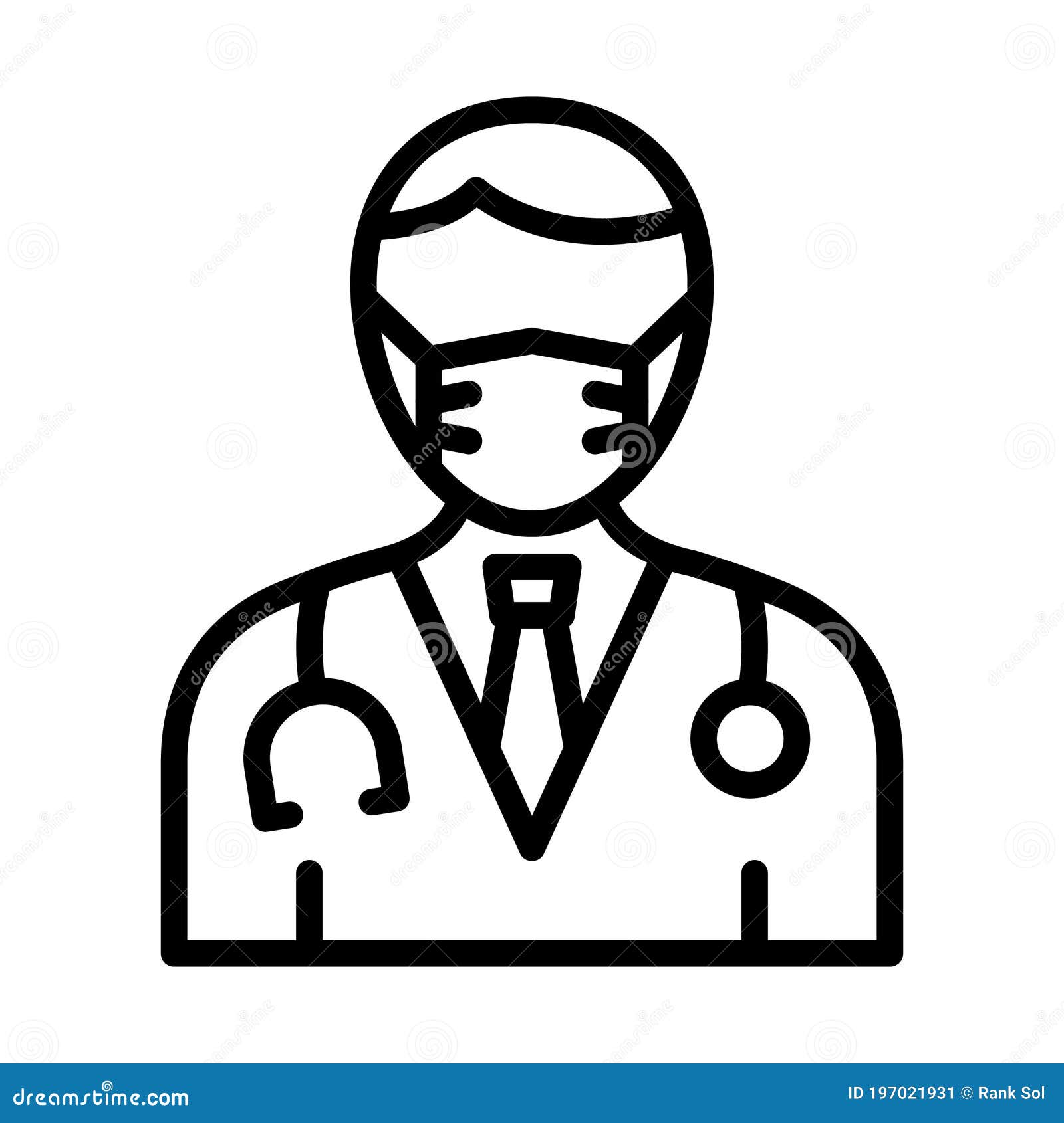 doctor wearing mask  icon which can easily modify or edit