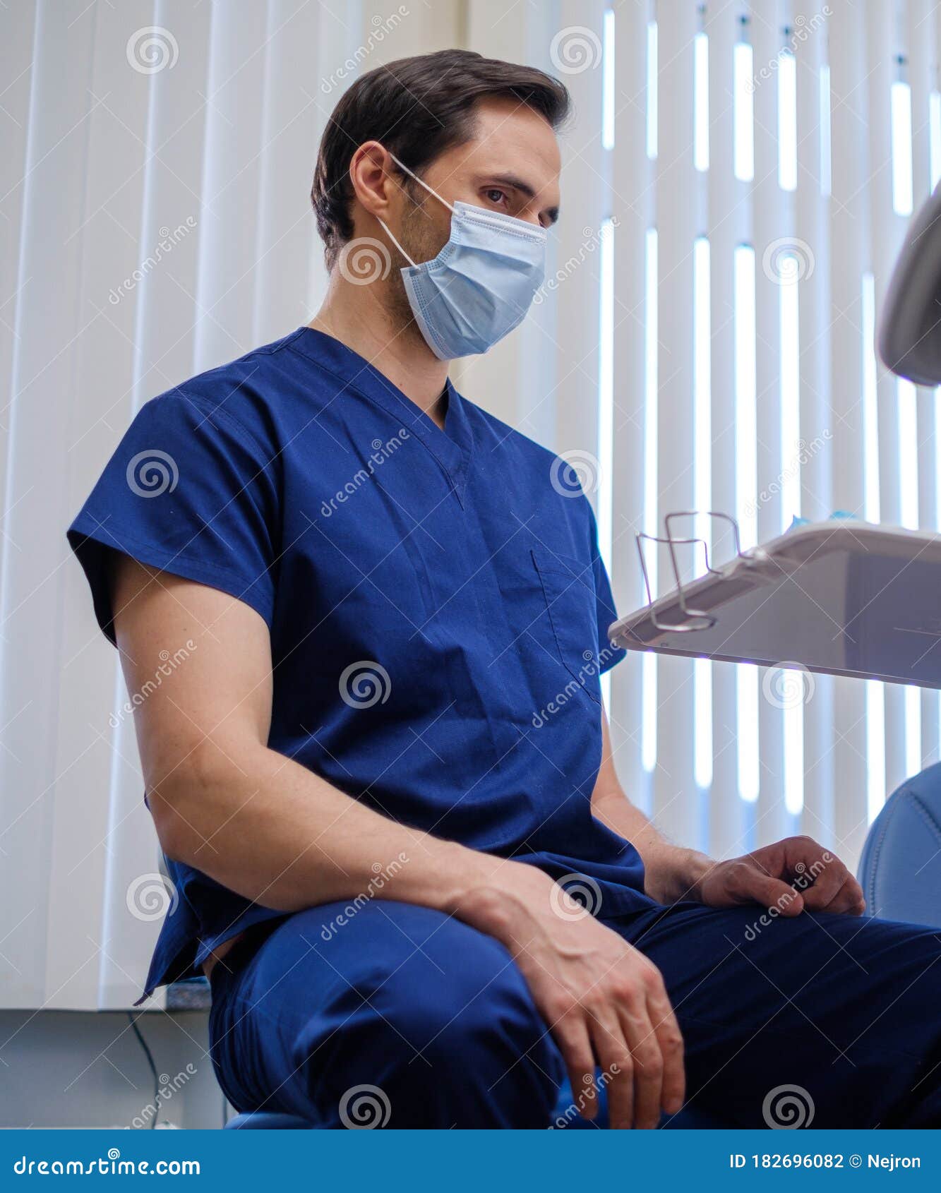Doctor Wearing Protective Mask in a Hospital Stock Photo Image of clinical, mask 182696082