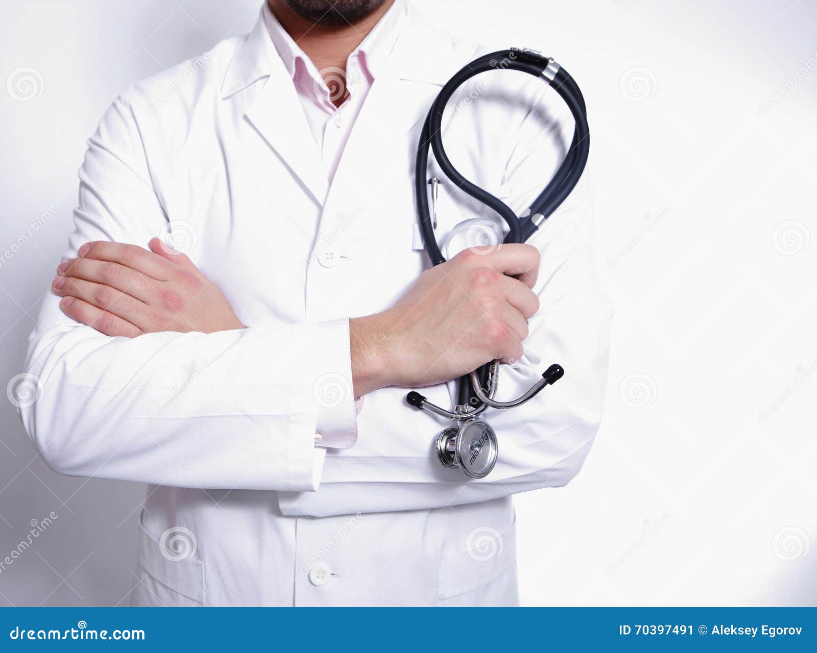Doctor in a white coat stock image. Image of doctor, measurement 70397491