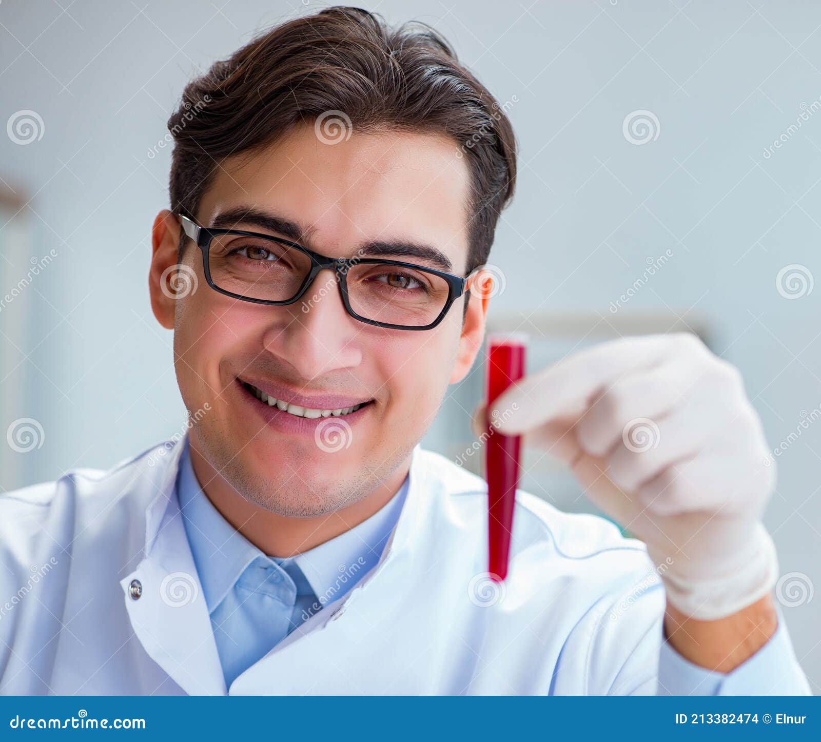 Doctor Working with Blood Samples Stock Photo Image of diagnostic