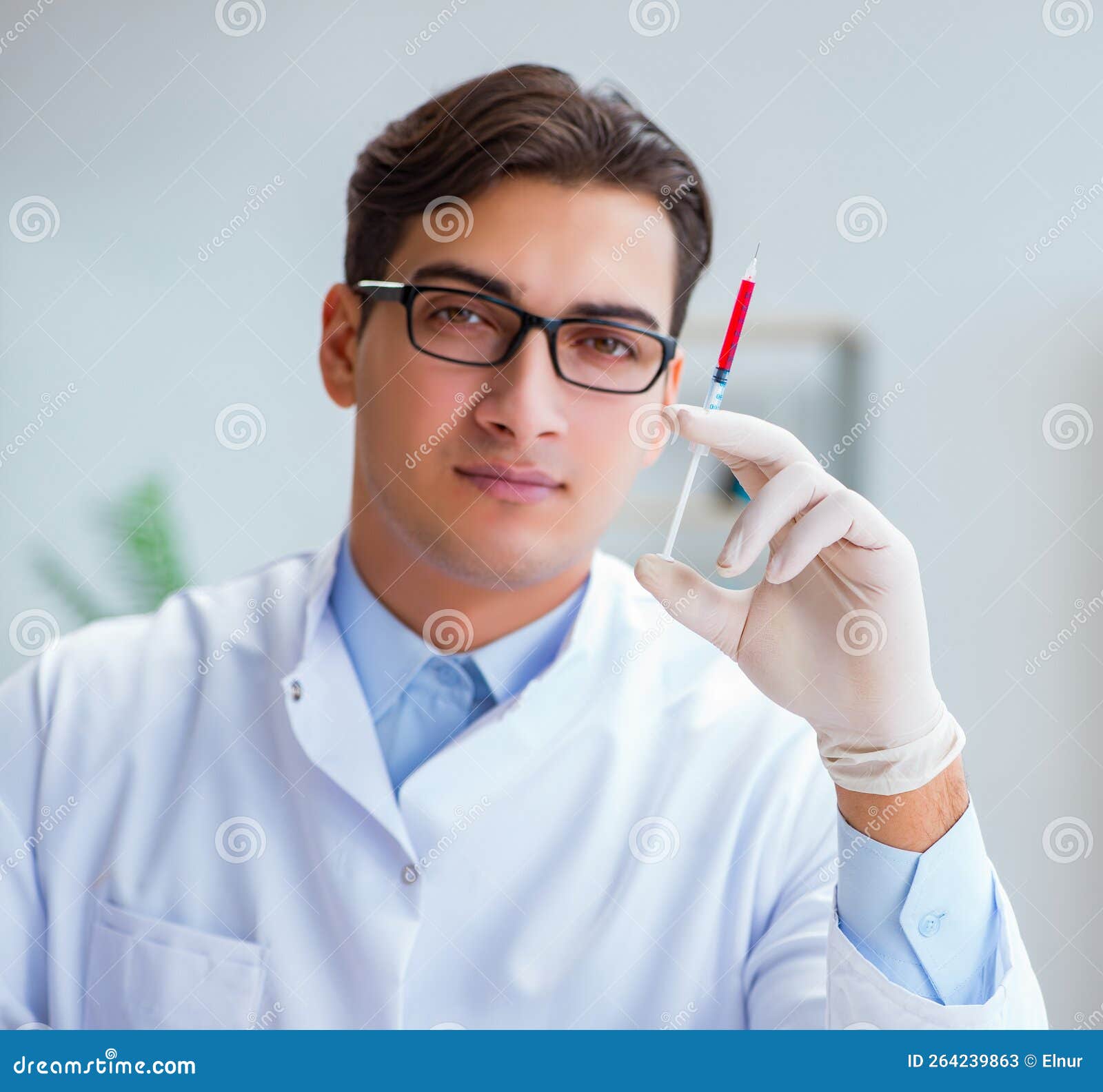 Doctor Working with Blood Samples Stock Image Image of hematology