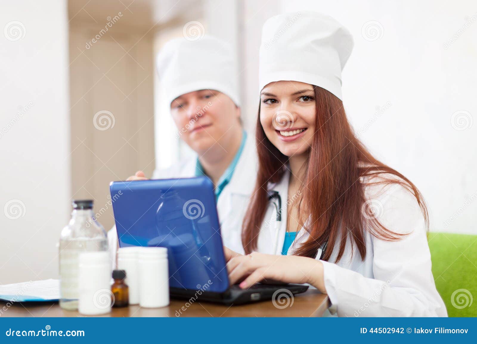 Doctors with Laptop in Clinic Stock Photo Image of health, laptop