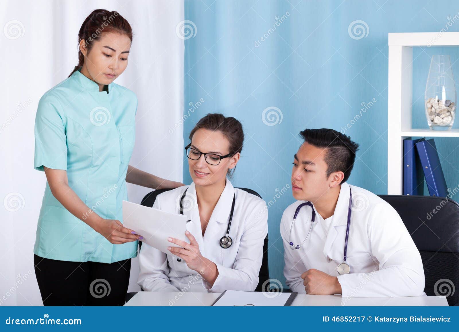 Doctors and Nurse during Work Stock Image Image of meet, happy 46852217