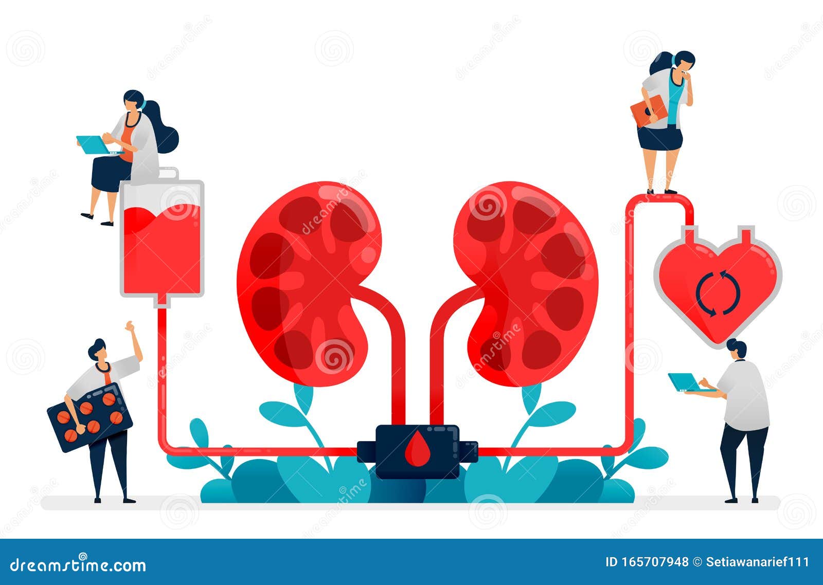 Kidney Dialysis Vector Illustration | CartoonDealer.com #44257508