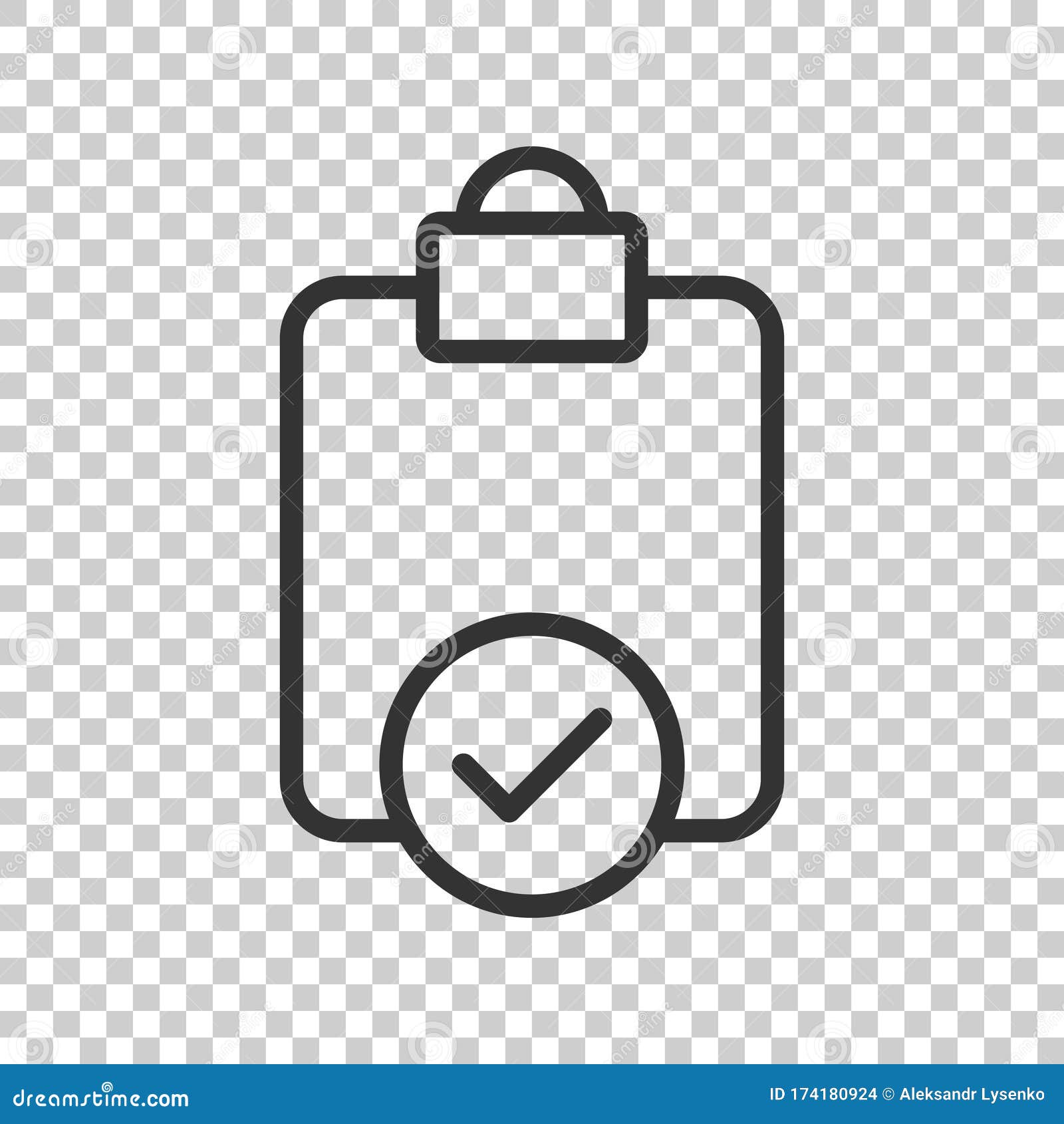 Document Checkbox Icon in Flat Style. Test Vector Illustration on White ...
