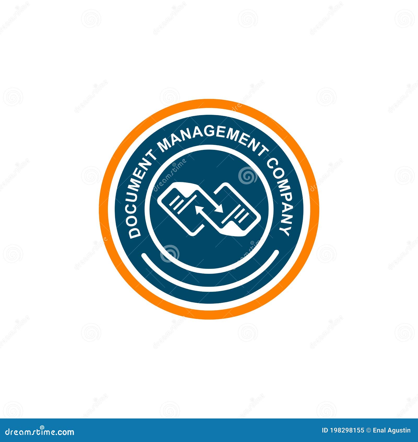 Document Management Company Logo Design Template Stock Vector