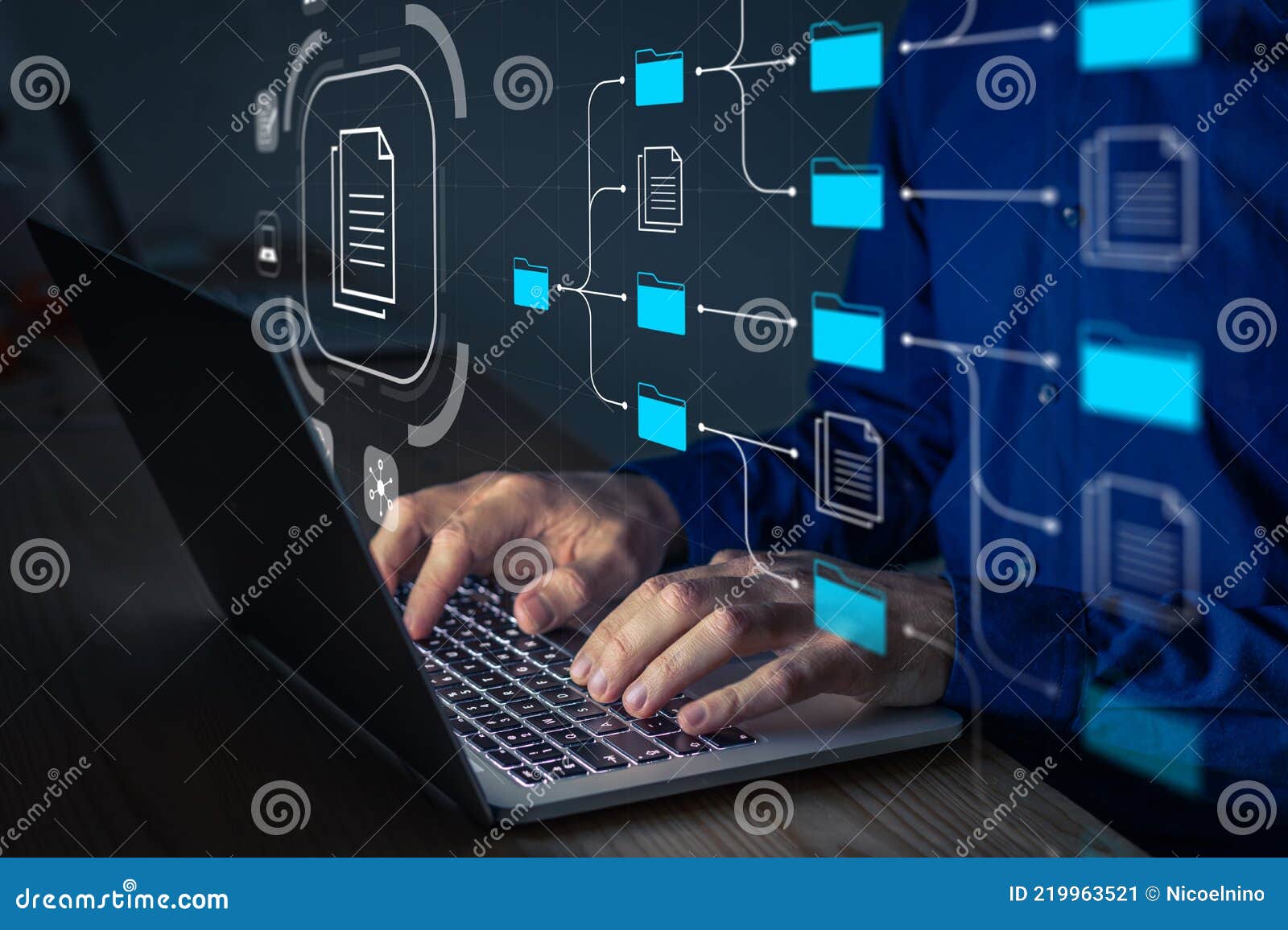 Document Management System DMS Being Setup by it Consultant Working on  Laptop Computer in Office. Software for Archiving, Stock Image - Image of  manager, connected: 219963521