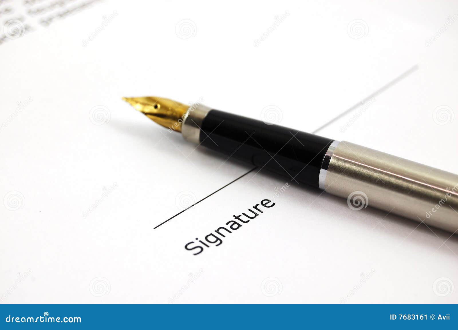 A document and a pen stock image. Image of office, legal 7683161