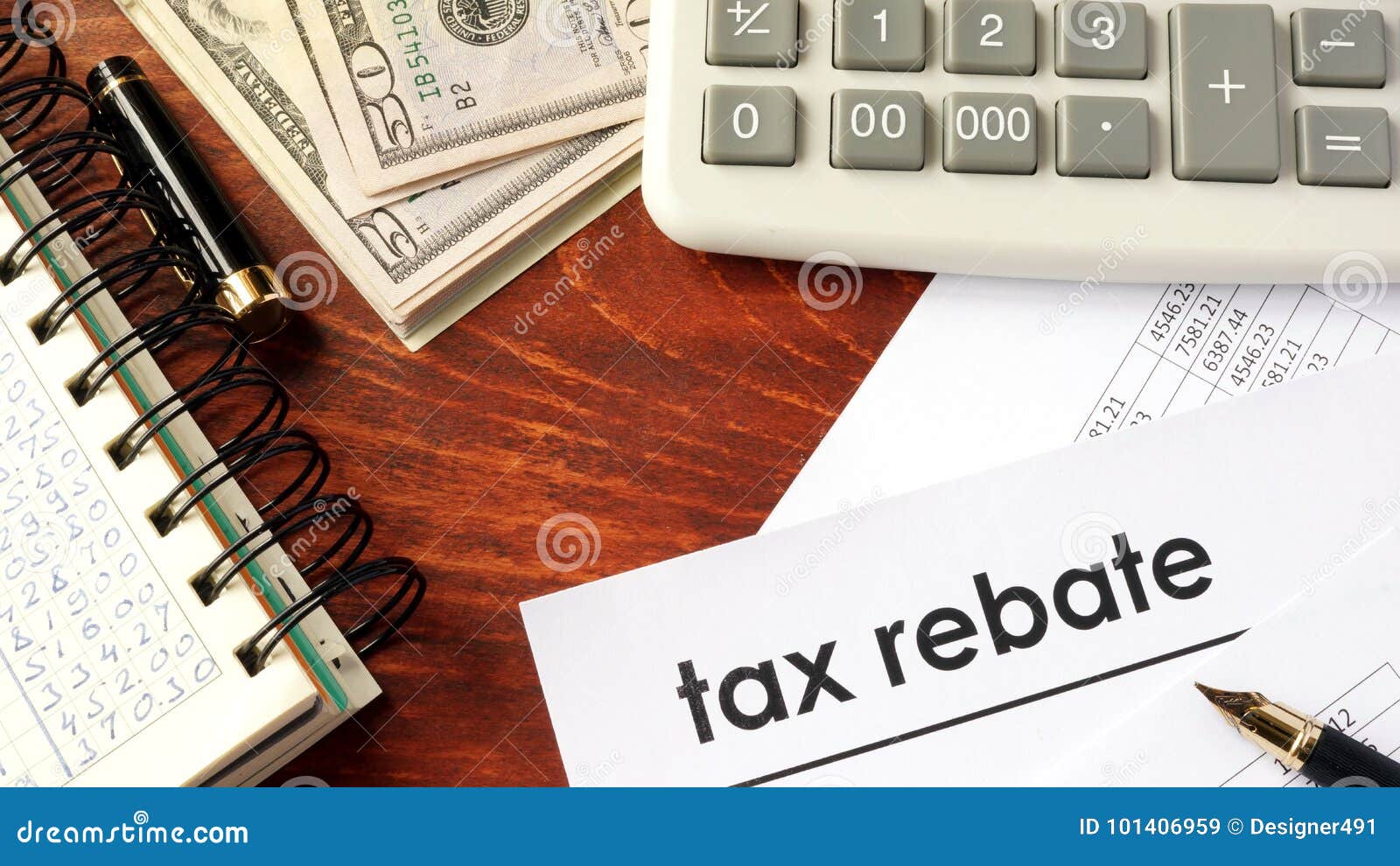 document-with-title-tax-rebate-stock-image-image-of-accountant