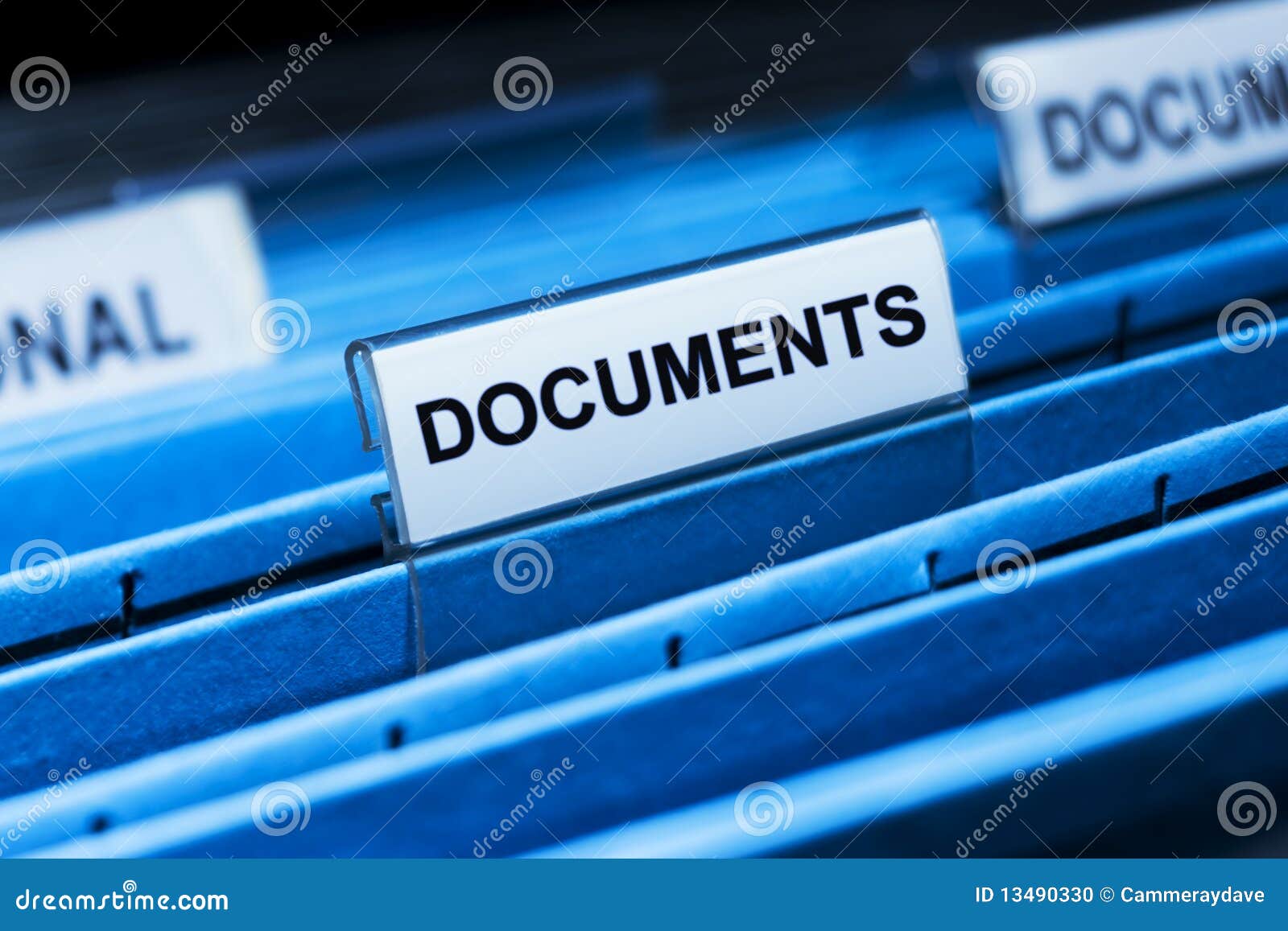 Documents File Stock Photo - Image: 13490330