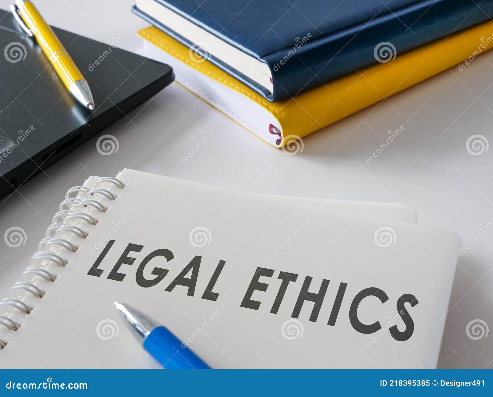 Documents about Legal Ethics and Laws on the Desk. Stock Image Image