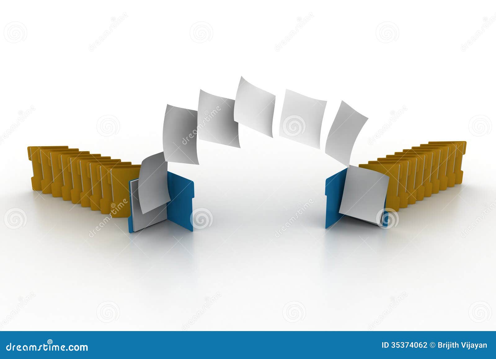 Documents Moving One Folder To Another Stock Photography - Image: 35374062
